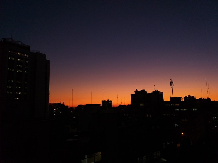 Dusk in town