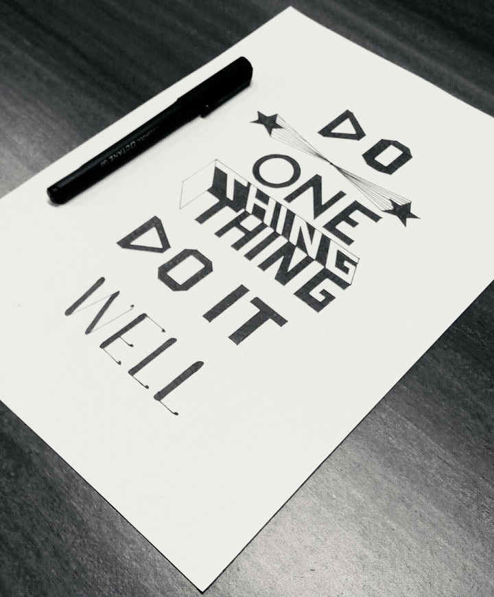 Do one thing!!
