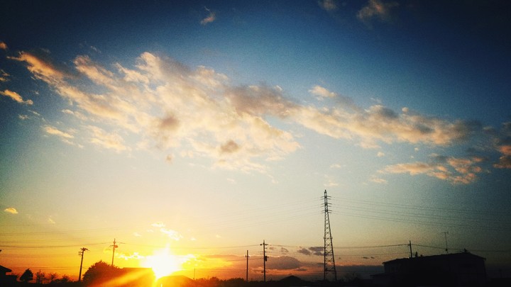 夕日