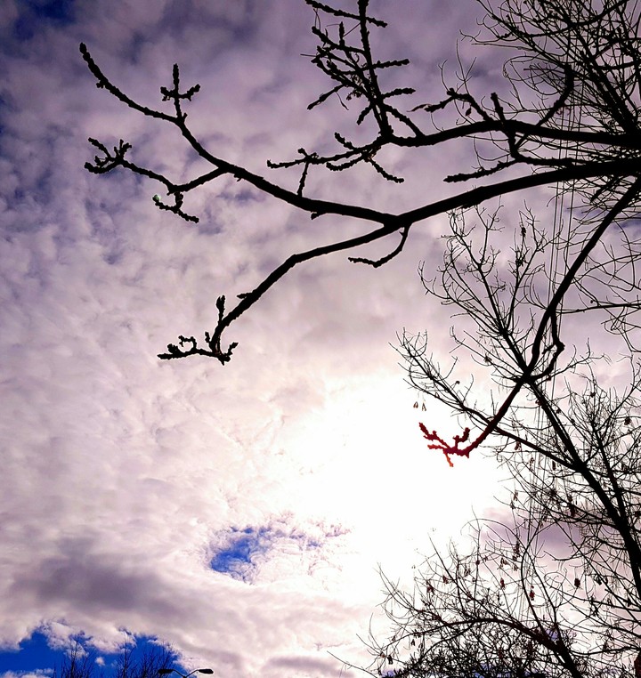 Cloudy blue sky