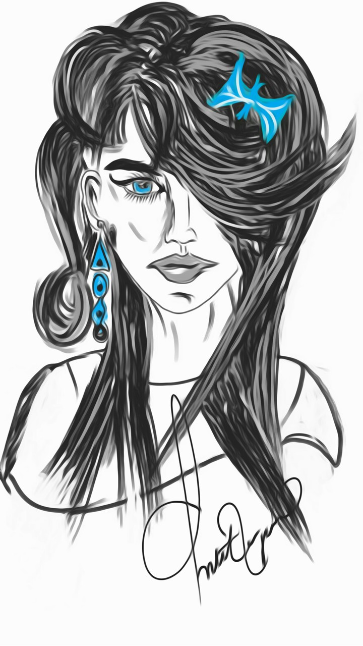 blue woman