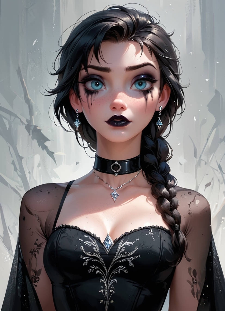 GOTHIC BLACK BRAID ELSA