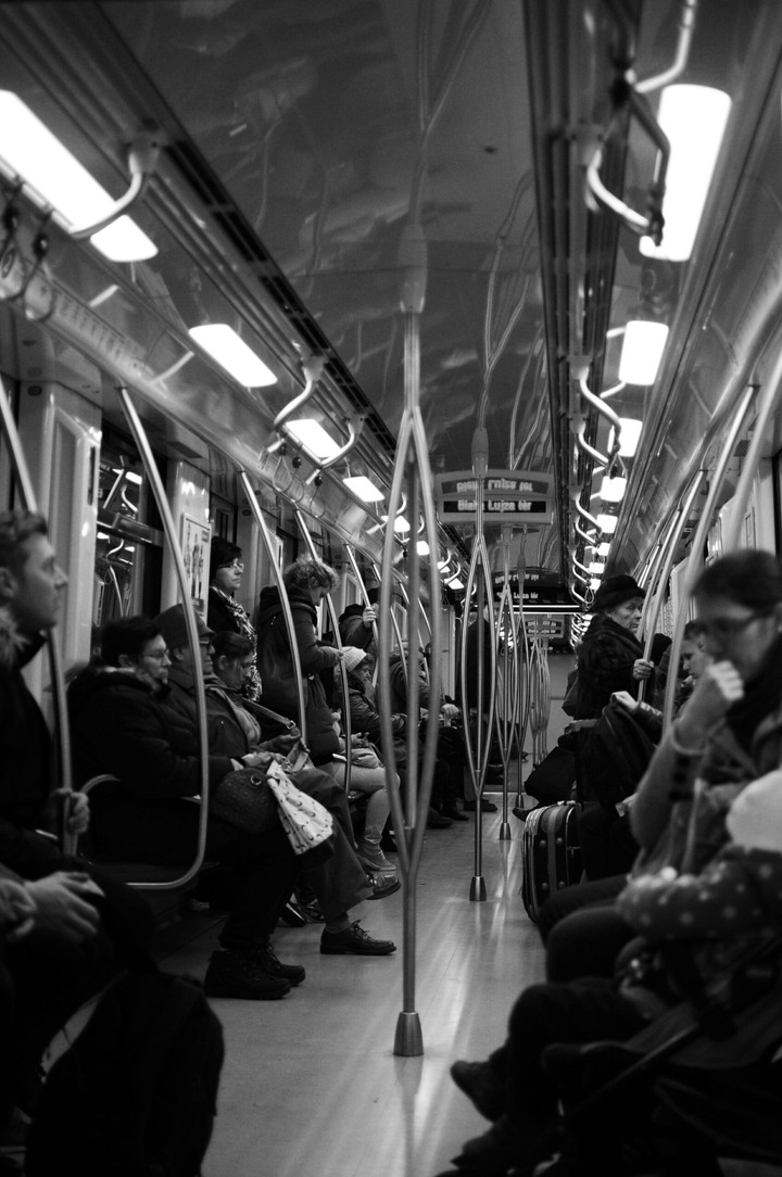 busy Hungarian train.