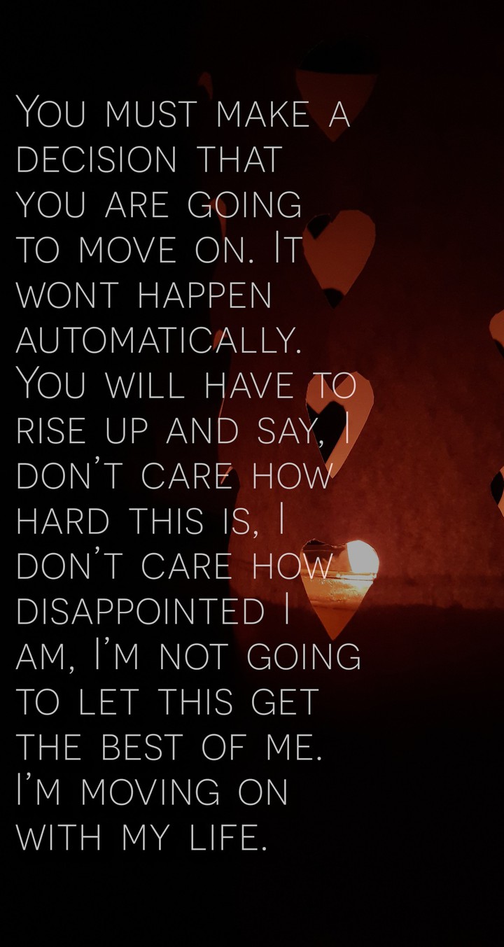 Decide and Move On