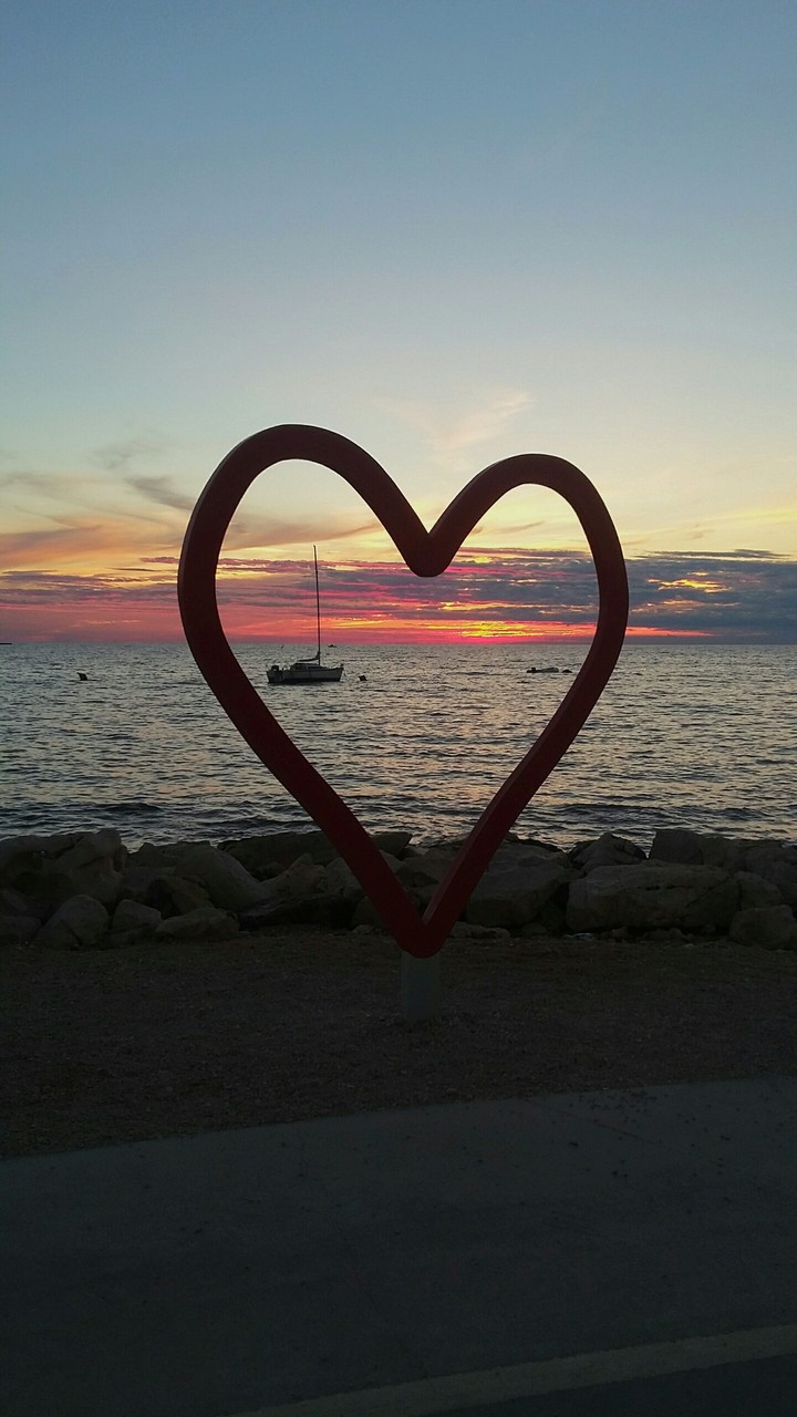 Sunset in Porec, Croatia