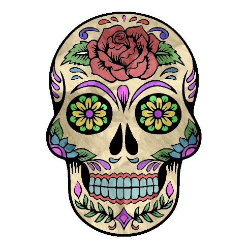calavera al oleo