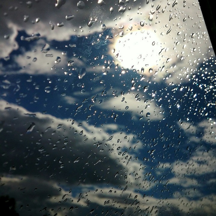 water drops on glass