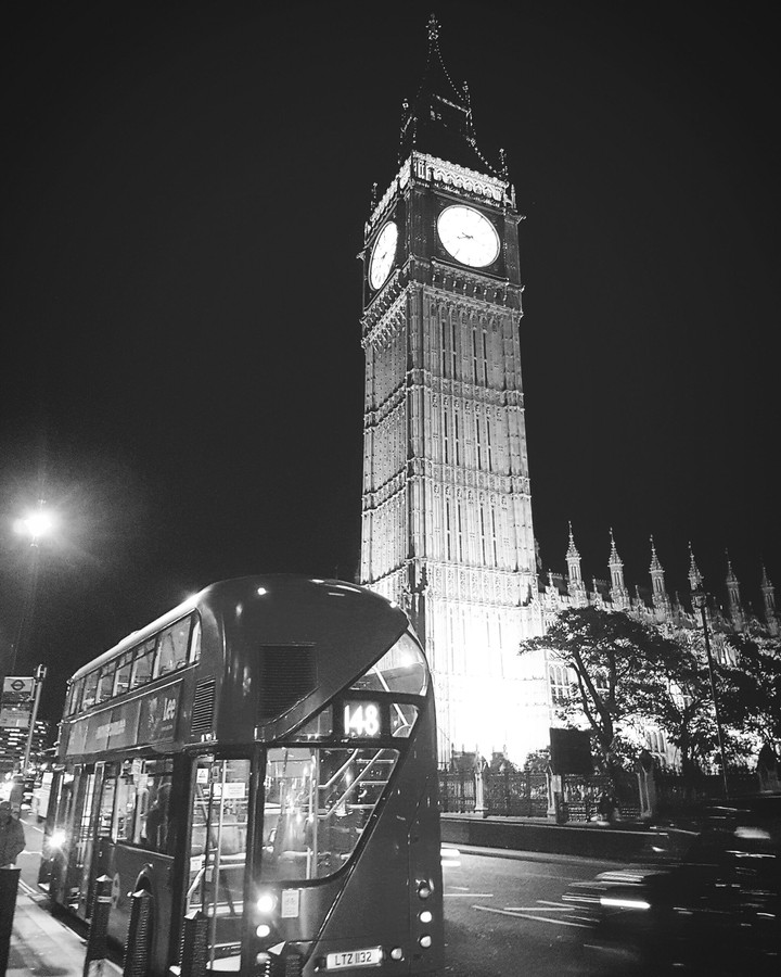 London at night.