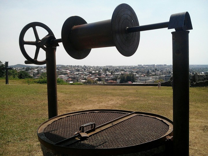 on the top