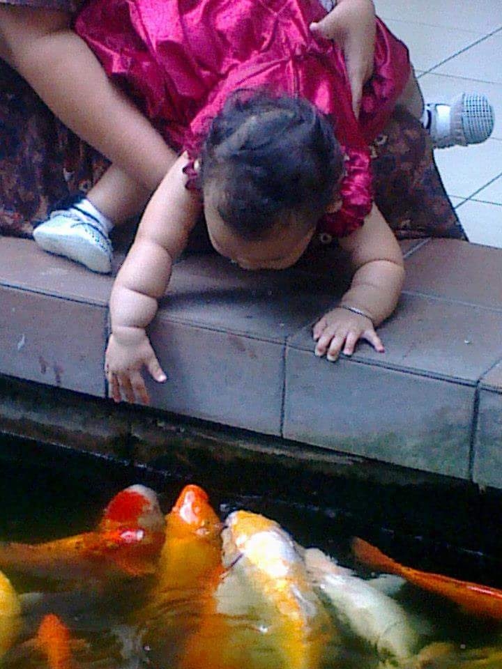 big baby loves fish