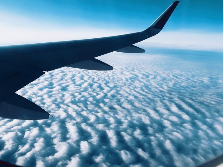 aeroplane sky cloud nature beautiful