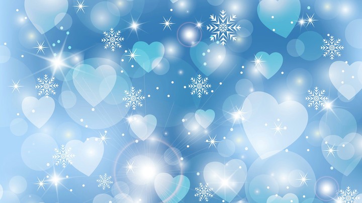 Hearts and snowflakes