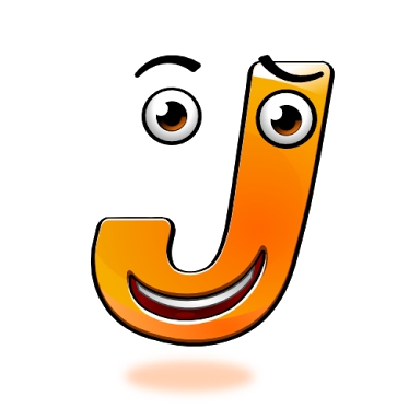 'J' Alphabate Word Art