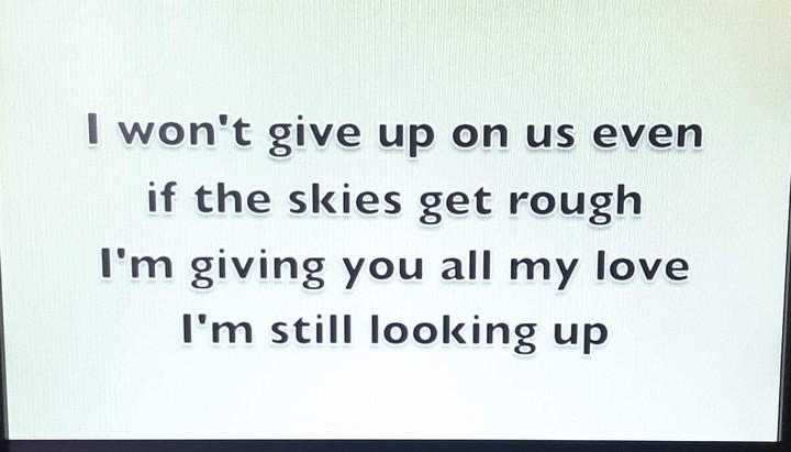 i never give up