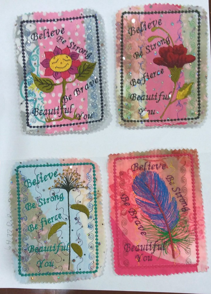 cancer patients embroidery cards