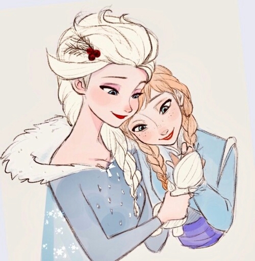 Elsa and Anna sweet sisters