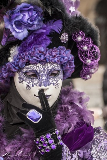 purple performance costume