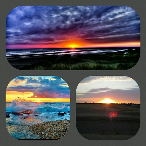sunset collage