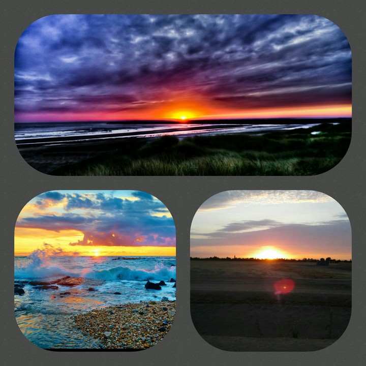 sunset collage