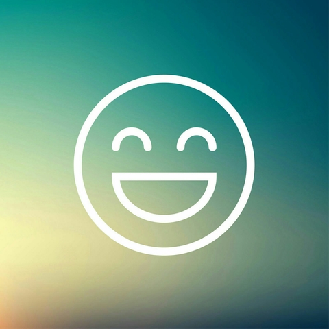 Smiley face turqouise