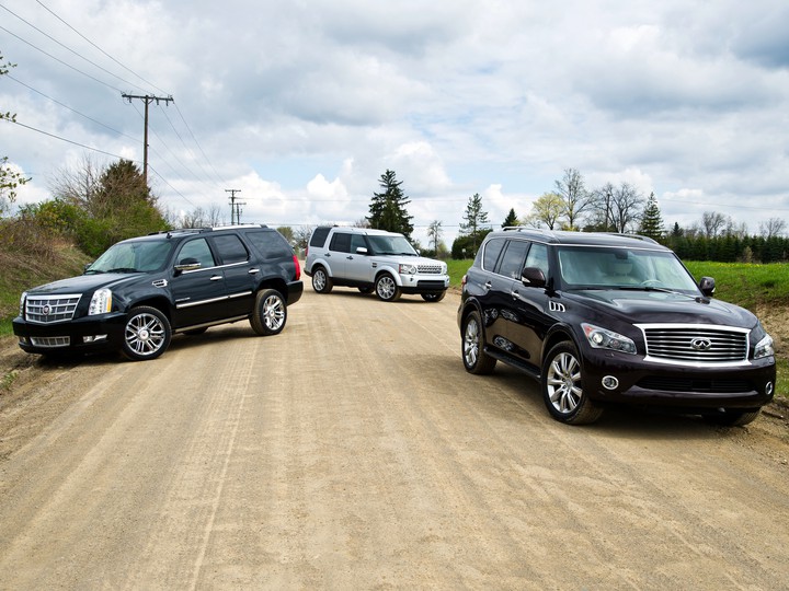 cadillac and land rover and infinity