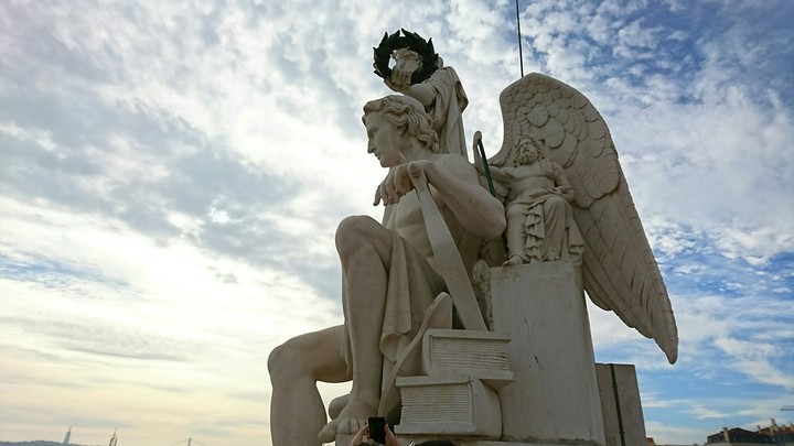 On top of the Rua Augusta Arch in Lisbon