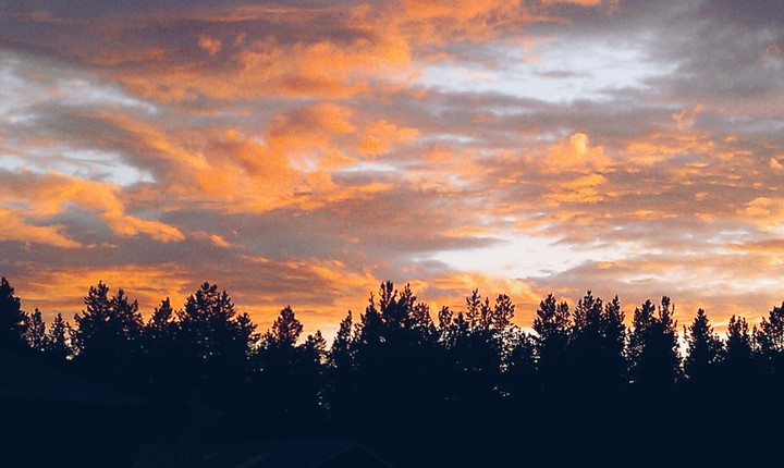 The sky is on fire