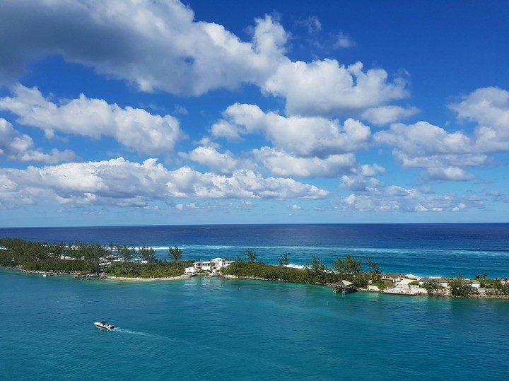 The view of Bahamas from a giant ship 'Norwegian Escape'