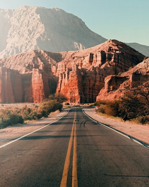 шпалери road, mountain