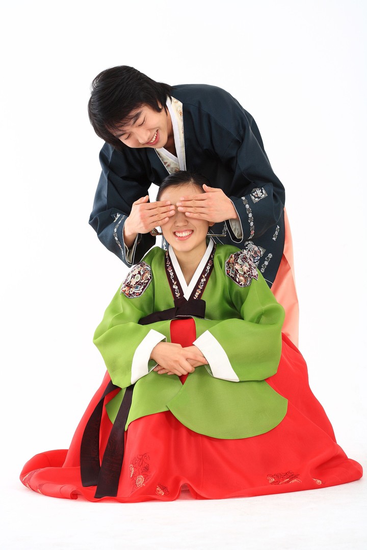 Couple in Korean Dress I