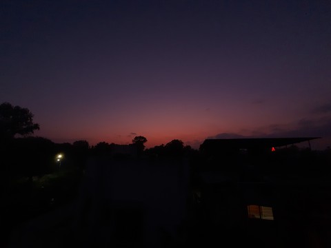 purple night sky