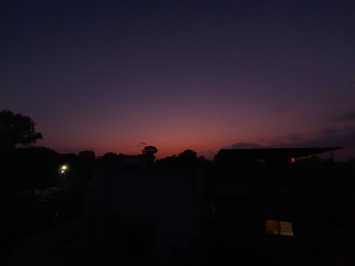 purple night sky