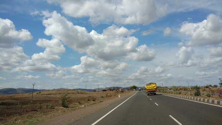 blue road