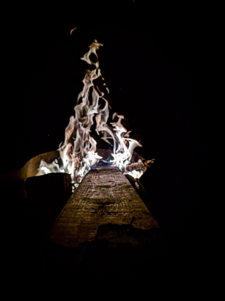 The fire