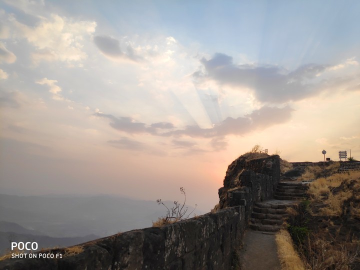 sunset at Sinhgad