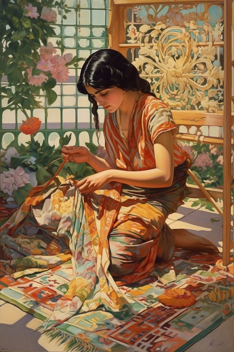 sitting, flower wallpapers