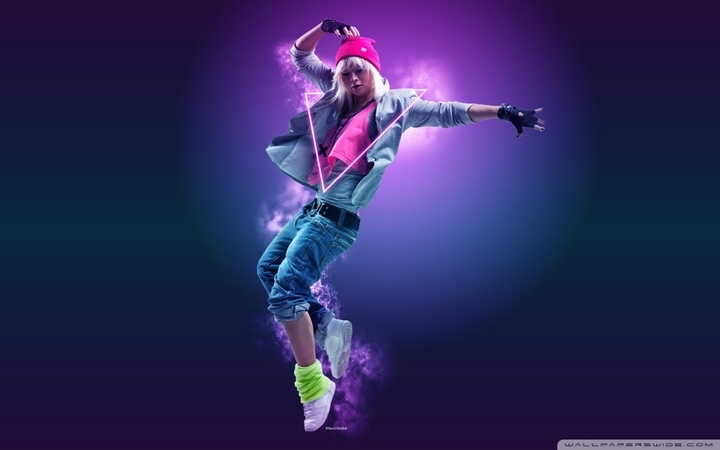 Abstract colourful dancer
