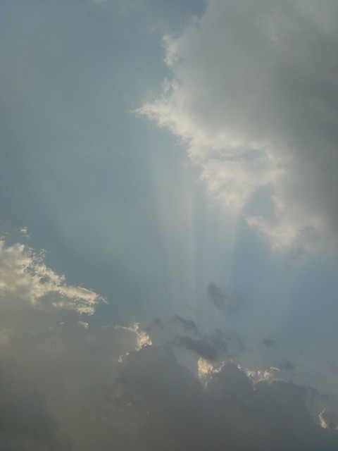 waterfall on sky