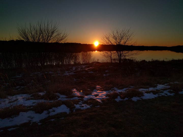 Snowy Winter Sunset