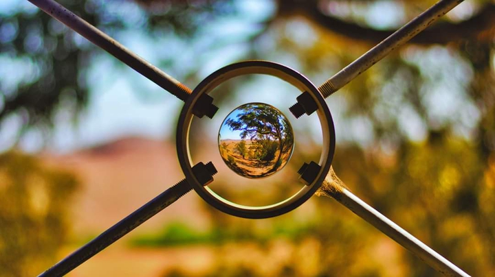 Lensball in focus