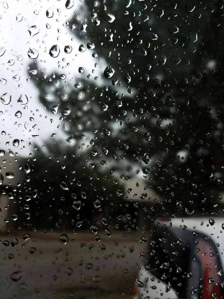 Rain drops on window