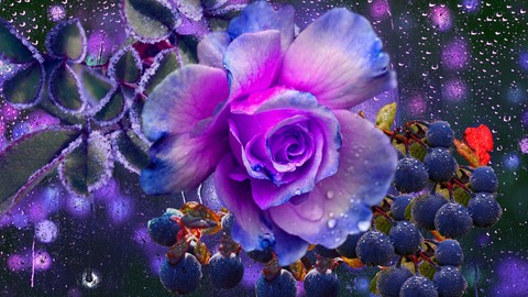 tapety flower, waterdrops