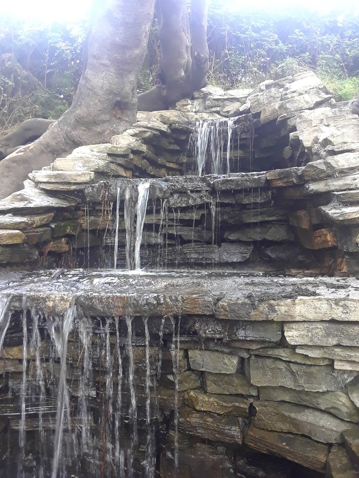 Brick waterfall
