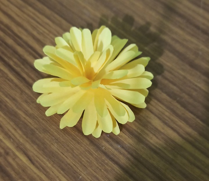 yellow paper flower