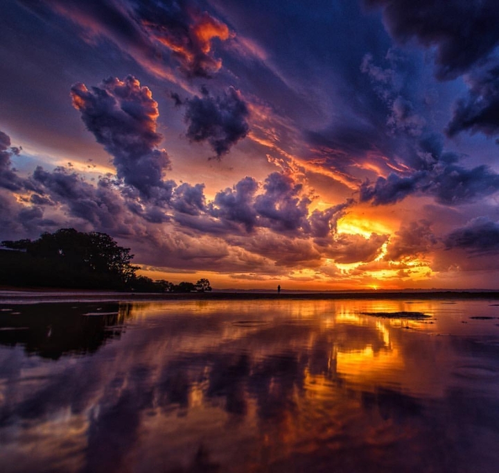 sunset sea