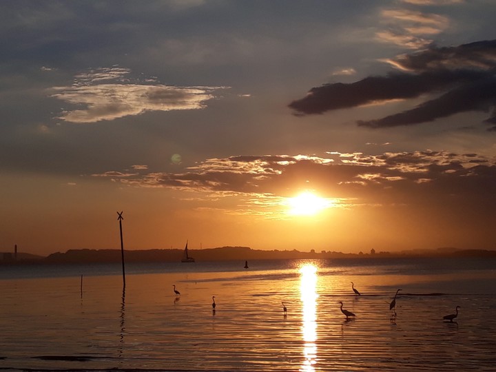 pôr do sol em Porto Alegre
