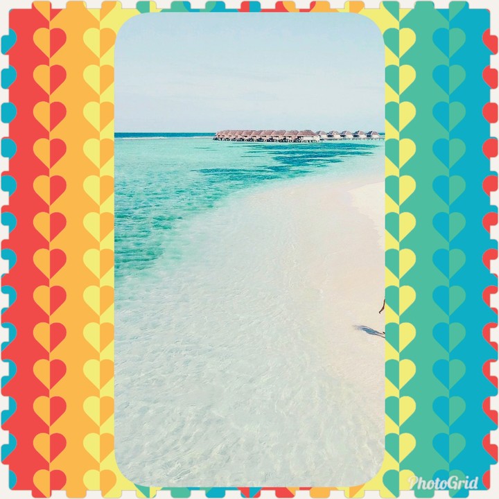 Colorful Framed Beach Life Background
