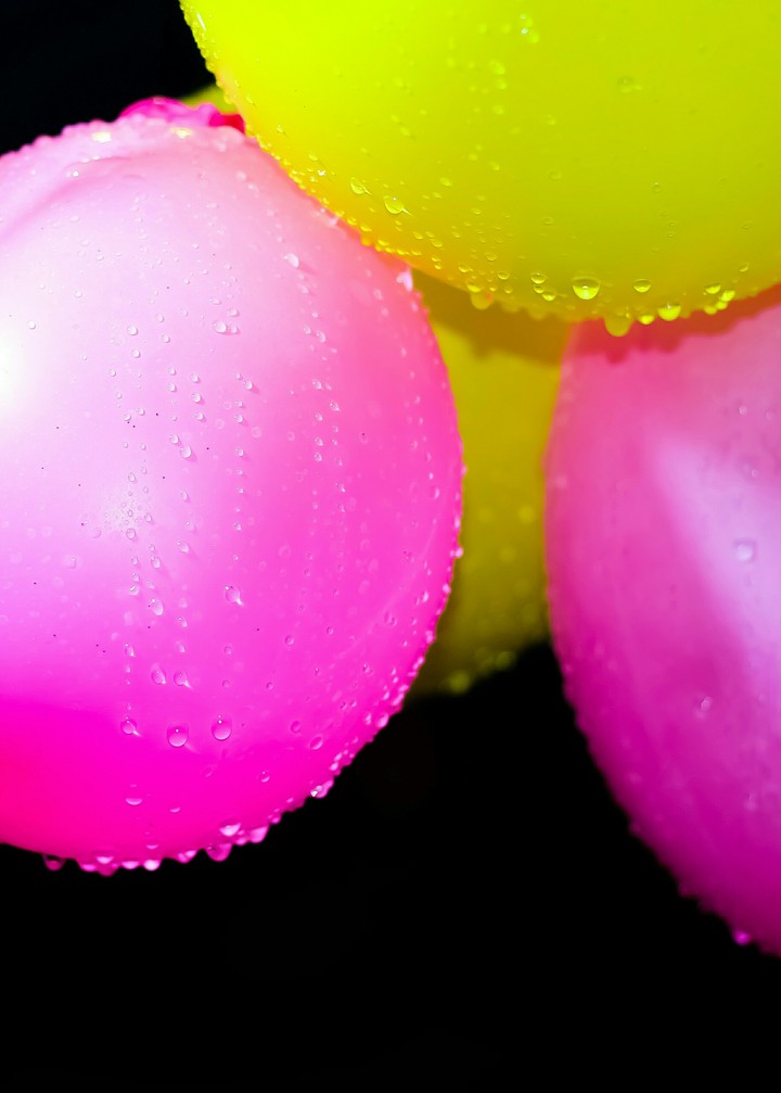 balloons and rain