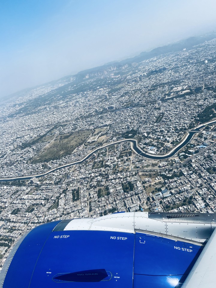 Airplane View of City