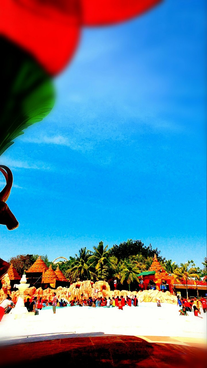 blue sky in sunlight